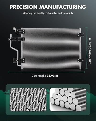Vista 256 de SCITOO Aire acondicionado condensador compatible con Chevrolet, para modelos GMC - Silverado 2500 HD 2015-2019 - Sierra 2500 HD 2015-2019 - 6.0L