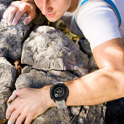 Miniatura 102 de NotoCity Instinct Band, Soft Silicone Replacement Watch Strap for Garmin Instinct 2/Solar Sports GPS Smartwatch With Adapter Tools Verde