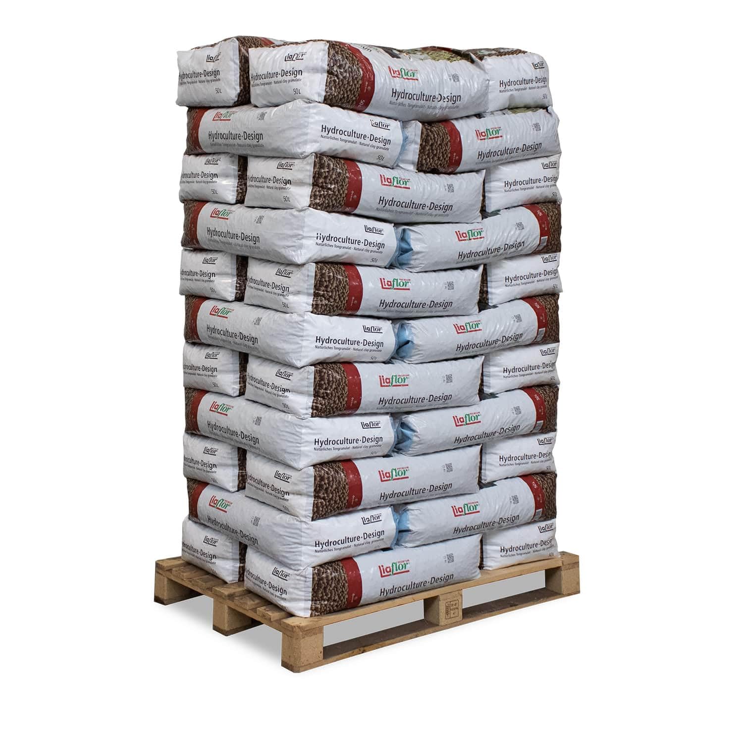 Liaflor Blähton Tongranulat Hydrokultur Keramik Pflanz Granulat Ton Kugeln Für Garten Zimmer Pflanzen Kübel Töpfe Drainage Substrat Design Mittel 8-16mm 50l x 33 Sack 1.650l / 1 Palette