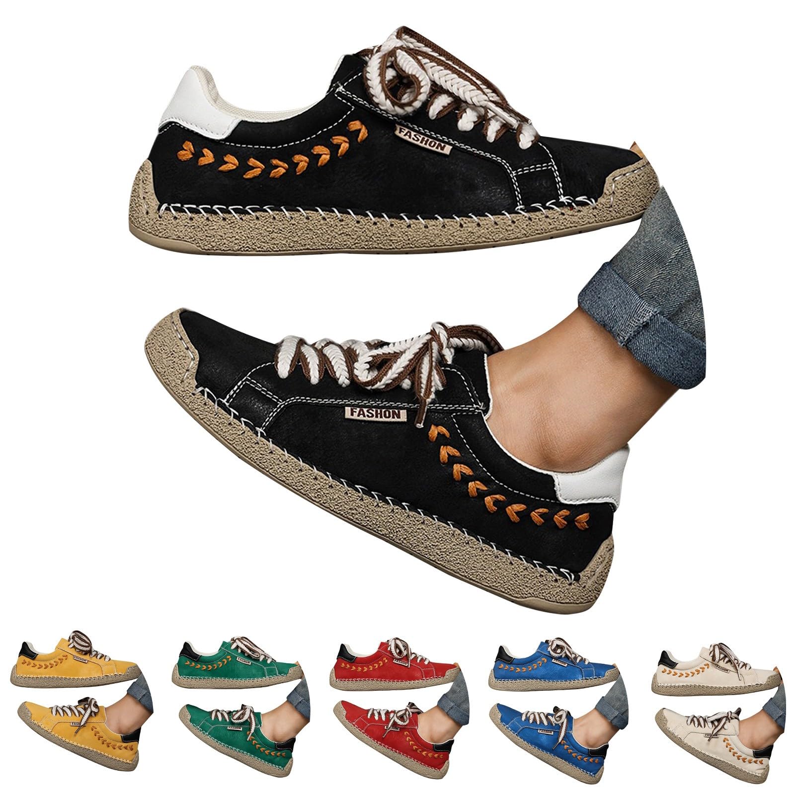 Zapatillas Mujer Ancho H Cómodo, Mocasines Ligeros Transpirables Zapatos Planos