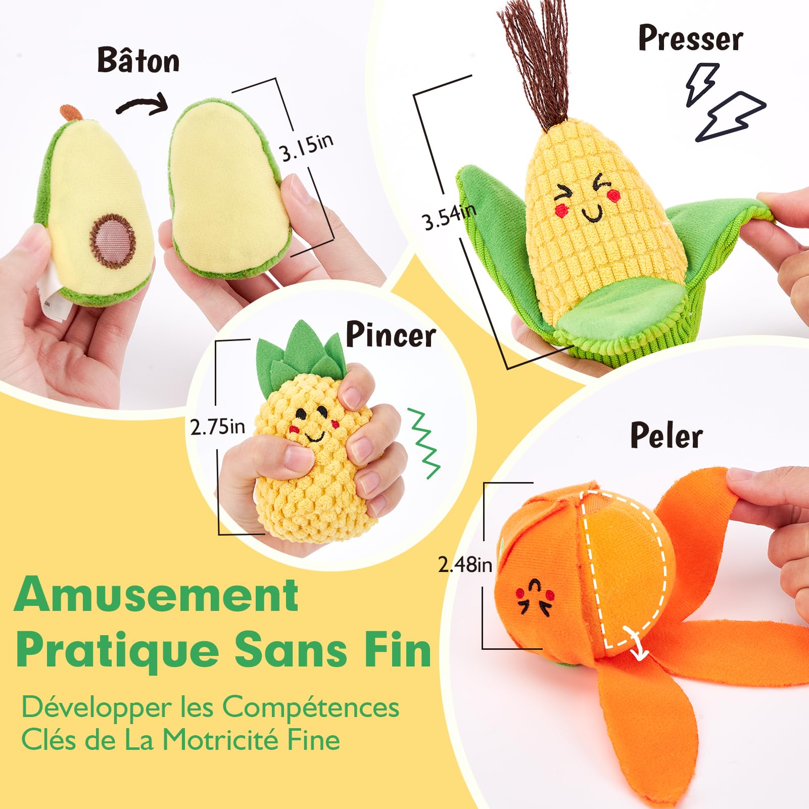 hahaland Jouet Bebe 6 Mois Jouet Eveil Bebe 6-12 Mois, 16 Pièces Fruits et Legumes Jouets en Peluche avec Panier, Jouet Sensoriel Bebe Jeux Montessori Cadeau Bebe 1 an Garçon Fille