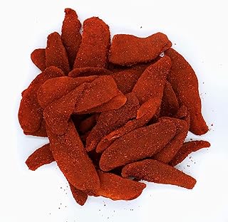 Snack Delights Dried Chili Mango Slices – Sweet & Spicy Dried Mango, Gluten-Free Healthy Fruit Snack, Naturally Flavored (1 Pound)