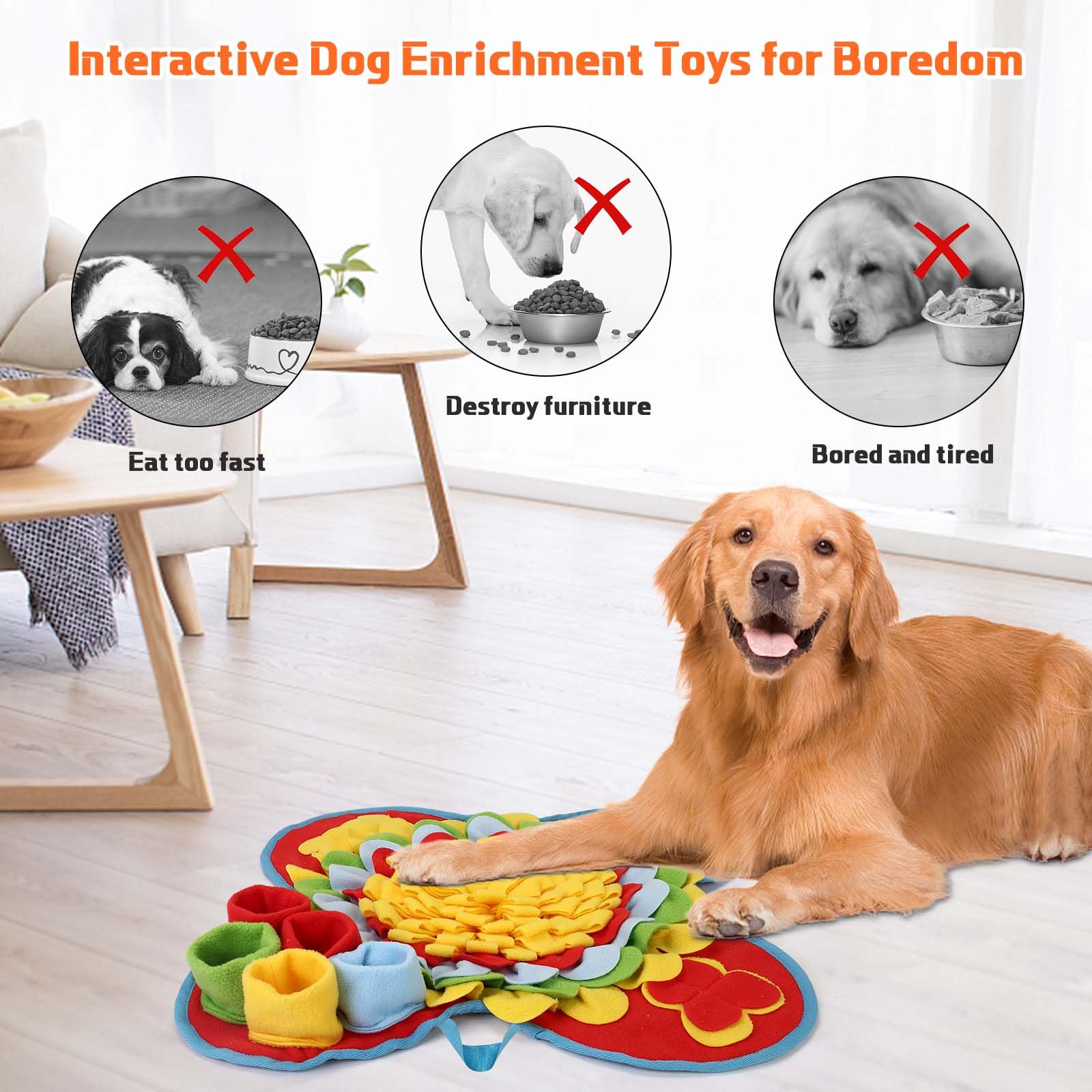 Yummy Sam Alfombrilla para olfatear para perros pequeños y medianos, 2 en 1, portátil, interactiva, para entrenamiento de olores de nariz, con juguetes de rompecabezas para estimular el aburrimiento,