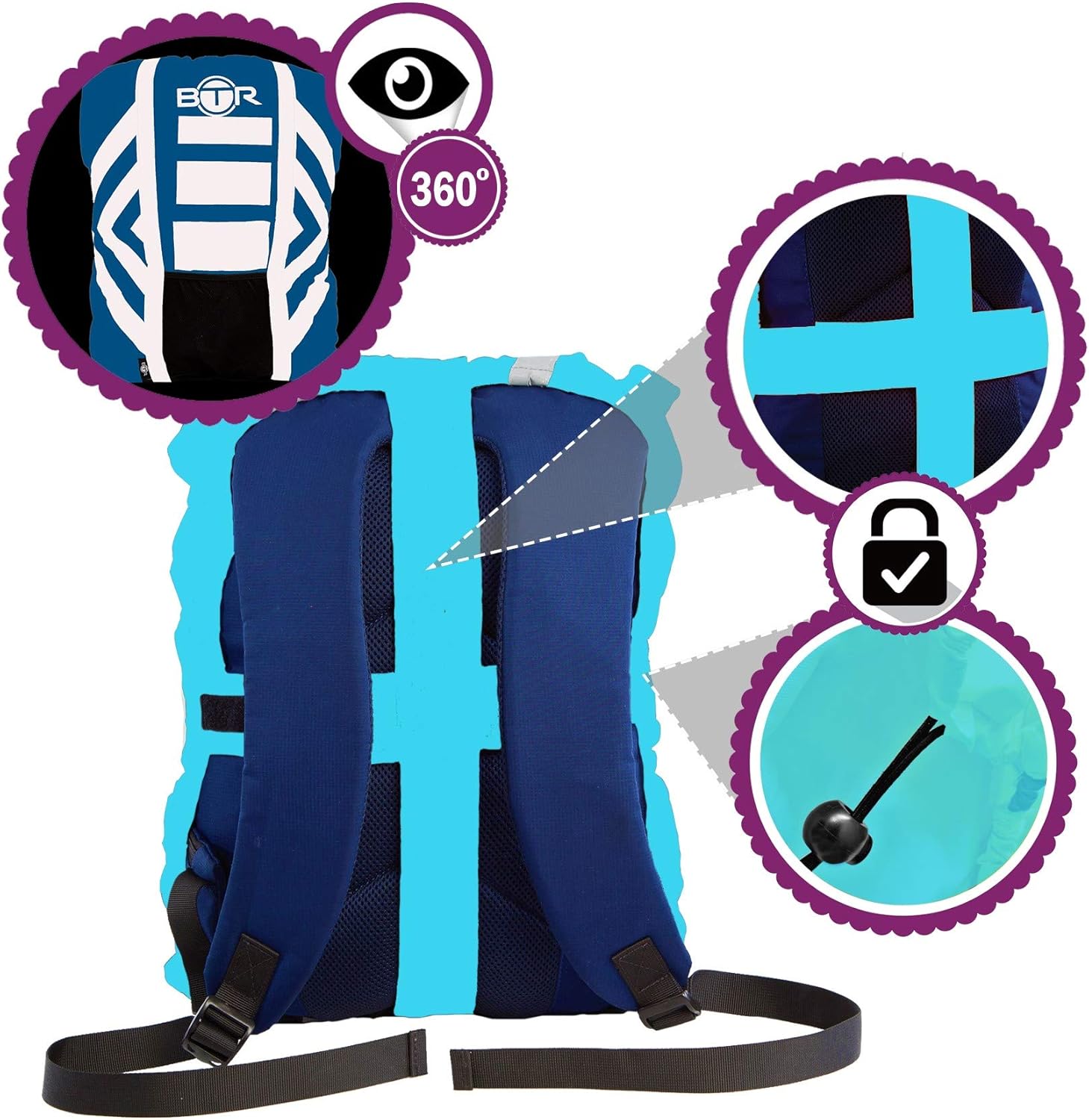 BTR Waterproof High Vis Reflective Backpack Cover : Sports & Outdoors