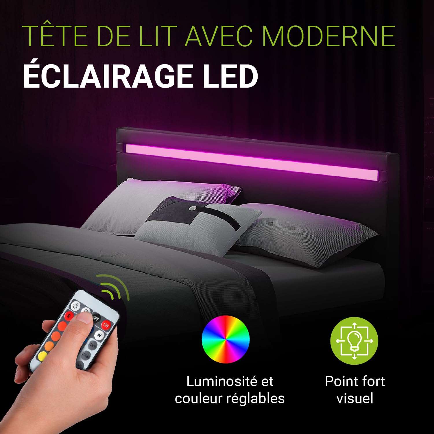 Cadre de lit OLSKER 140x200 blanc