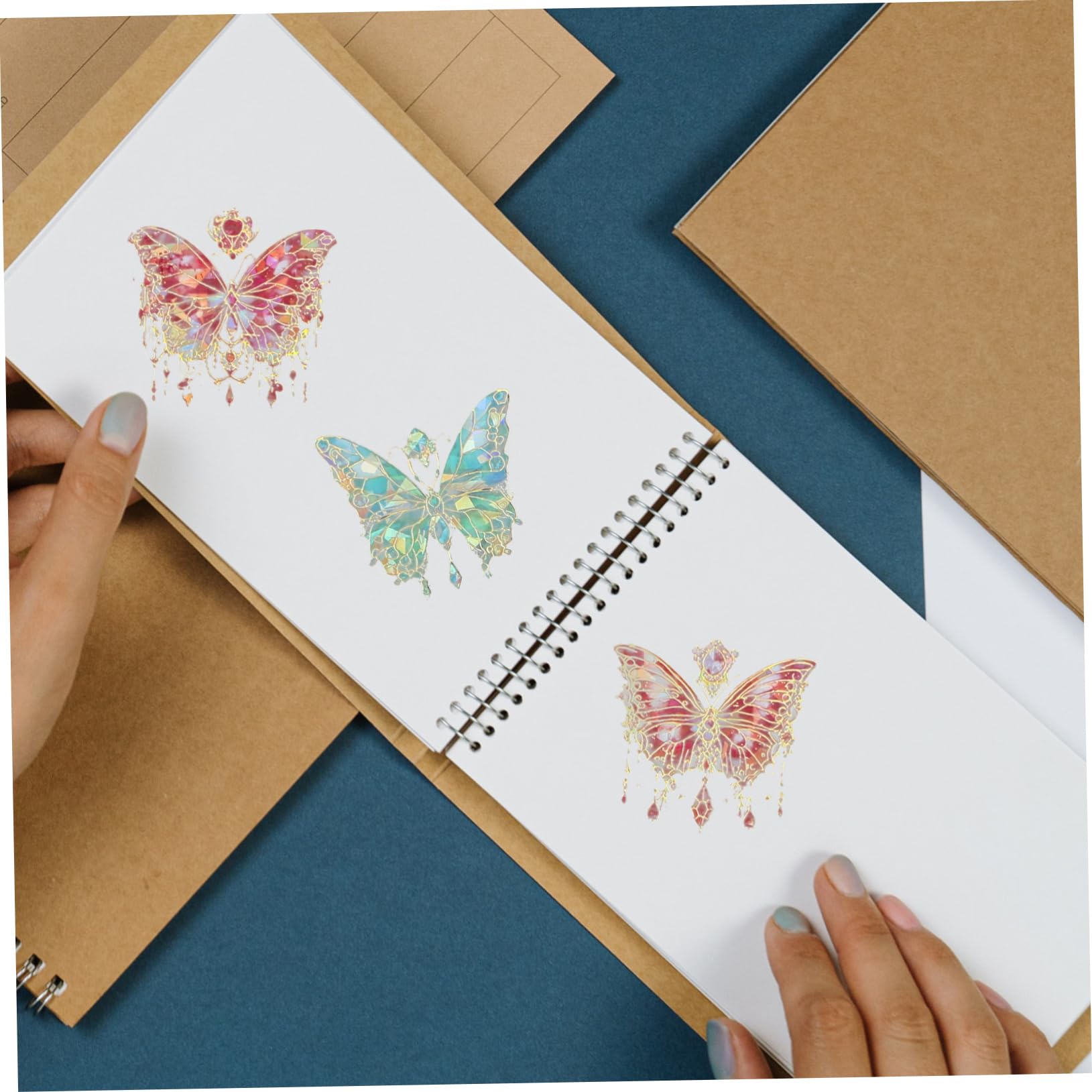 jojofuny 3 Ensembles Autocollants Holographiques Pour Scrapbook Matériel De Décoration Diy Avec Variés Pour Journaux Projets Créatifs Mixte 120 Pièces * 3