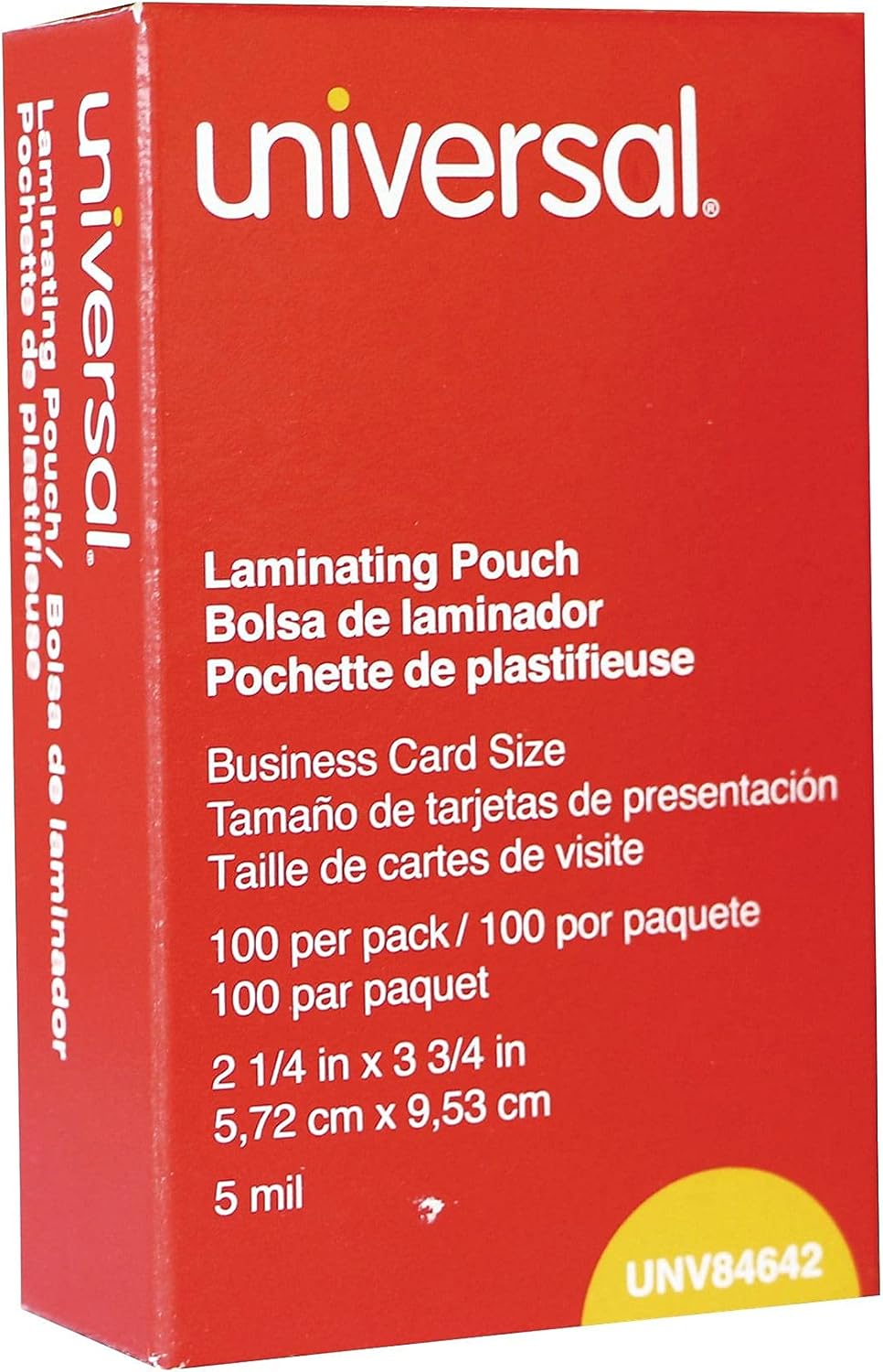 ??????unv84642???Laminating Pouches?5???2 3 / 16 x 3 11 / 16??????