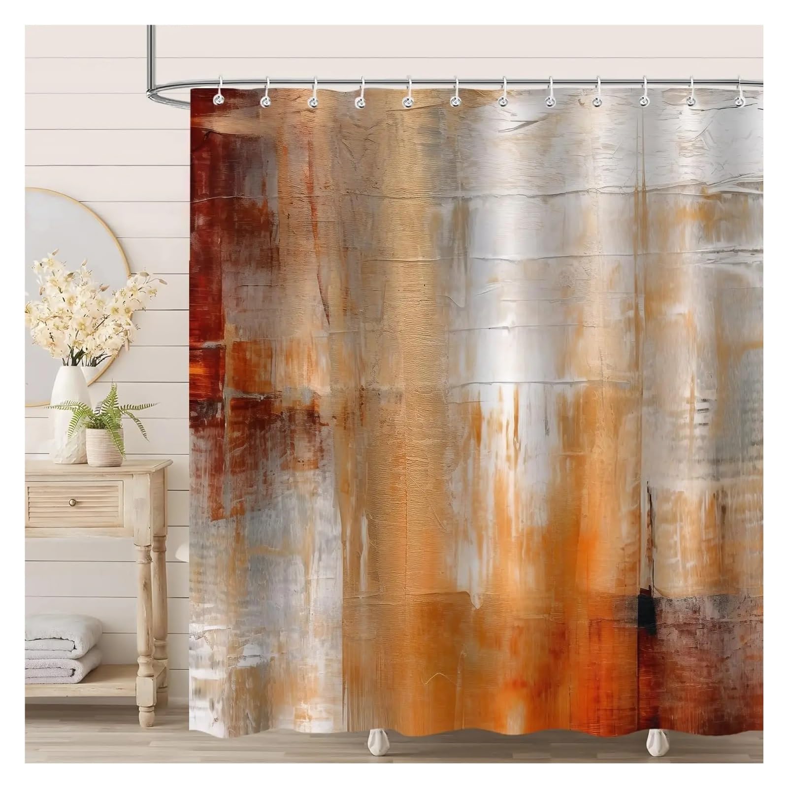 Duschvorhang Leinen Abstrakte Design-Industrie-Chic-Dusche