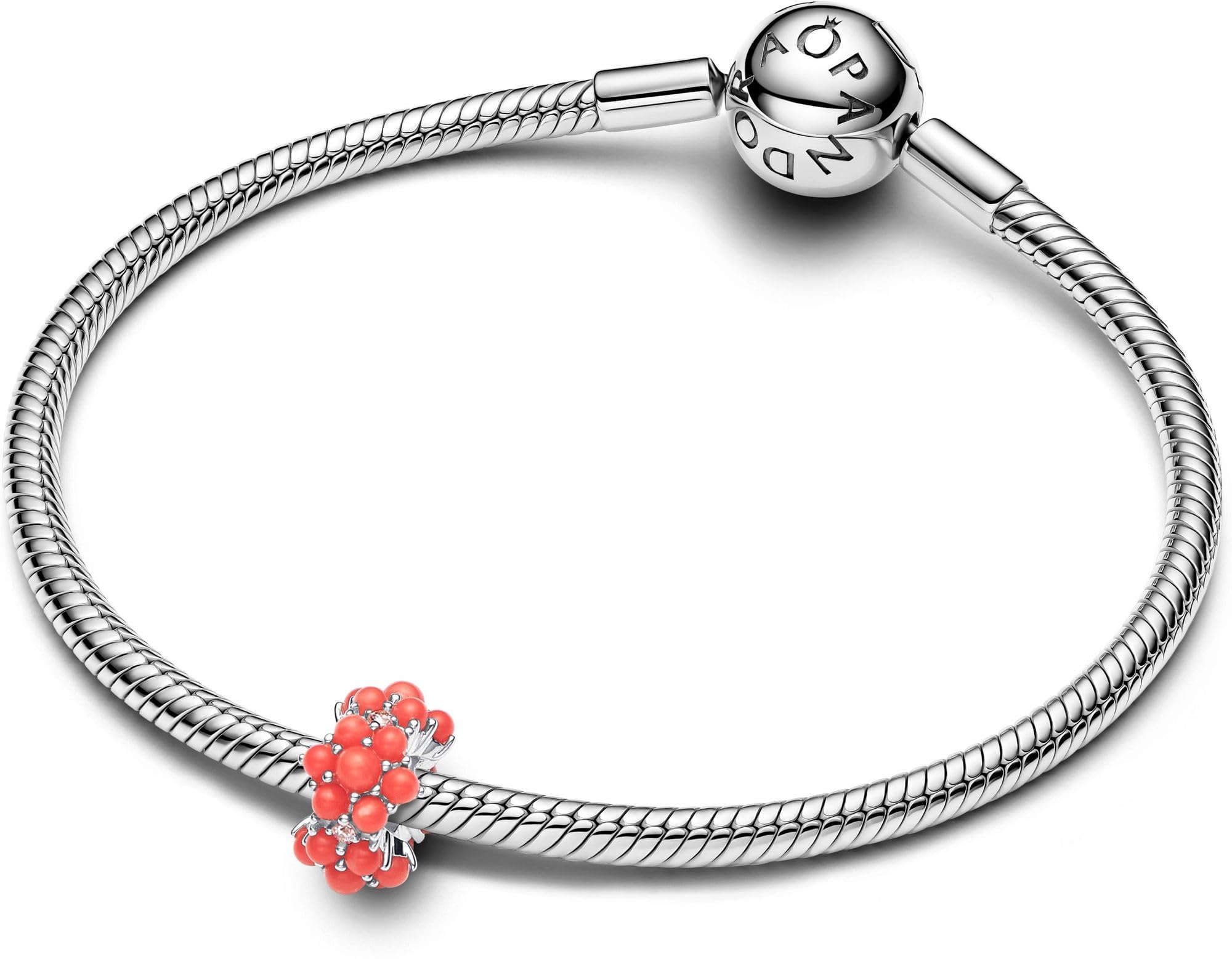 PANDORA Moments Türkisfarbenes Ozean Charm aus Sterling Silber mit Zirkonia, Kompatibel Moments Anhänger, 793897C02