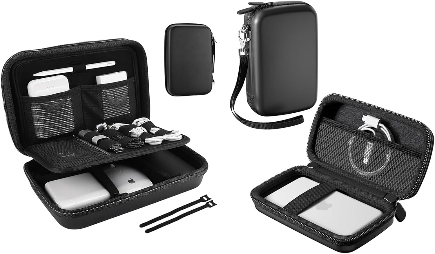 ProCase Hard Travel Electronic Organizer Case Bundle with EVA Hard Shell Case for iPhone Air Magsafe Battery Portable Charger