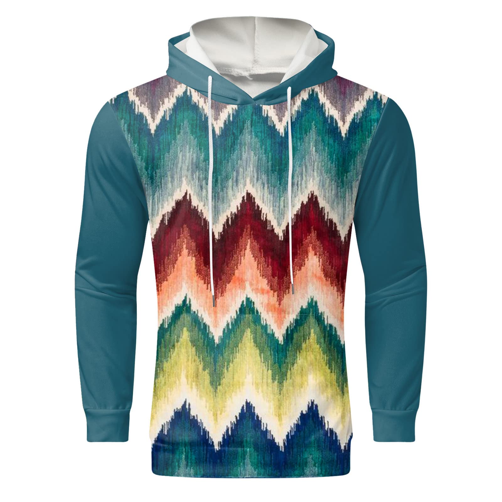 Sweat à capuche de Noël homme vert L avec impression 3D et poches - 5