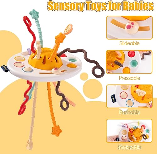 Miniatura 6 de Montessori - Juguetes sensoriales para bebés, juego de 26 juguetes apilables para más de 36 meses, bloques de construcción suaves, sin BPA, juguetes