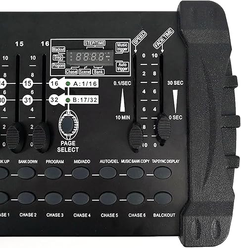 Vista 3 de SHEHDS Controlador DMX DMX384 DJ Controlador LED Pantalla Digital DMX Consola DJ Equipo Etapa Luz Controlador