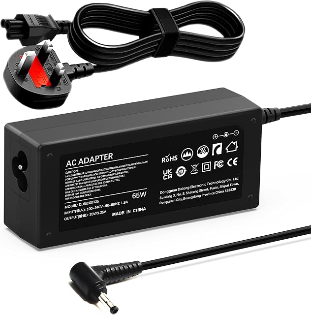 65W Laptop Charger for Lenovo Ideapad 100 110 110s 120s 310 320 330 310S 320S 330S 510 510S 520 710 C340 S340 S145 V15 V110 V145 Yoga 310 510 520 530 N22 N23 B50-10 Power Adapter