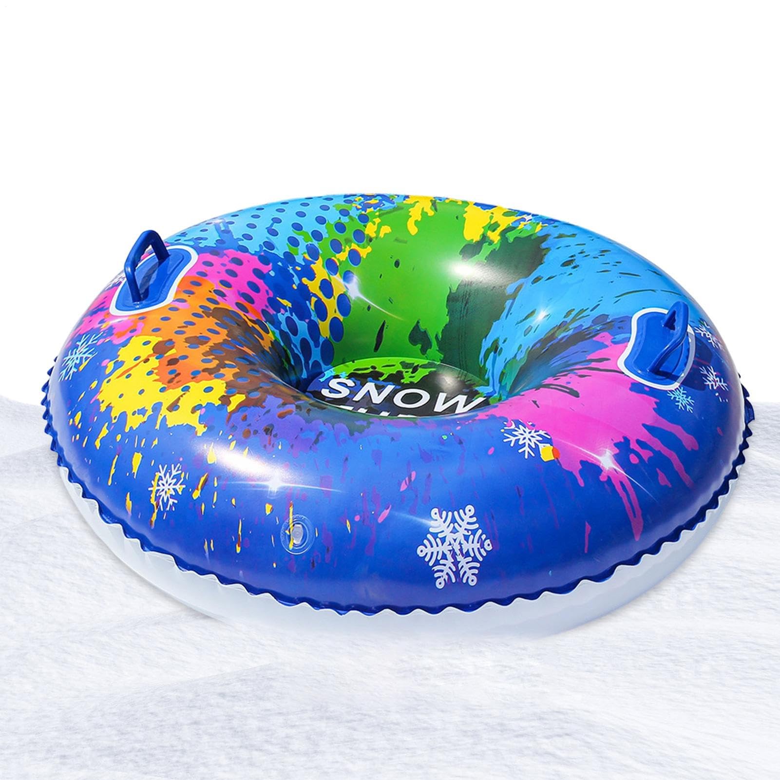Rurki Śnieżne Dla Dorosłych | Przenośne z Uchwytami - 95cm PVC Wytrzymałe Dmuchane Rurki Śnieżne - Dla Dzieci Dziewczynek Chłopców Rodzin Przyjaciół Par Zimowych Zabaw na Śniegu
