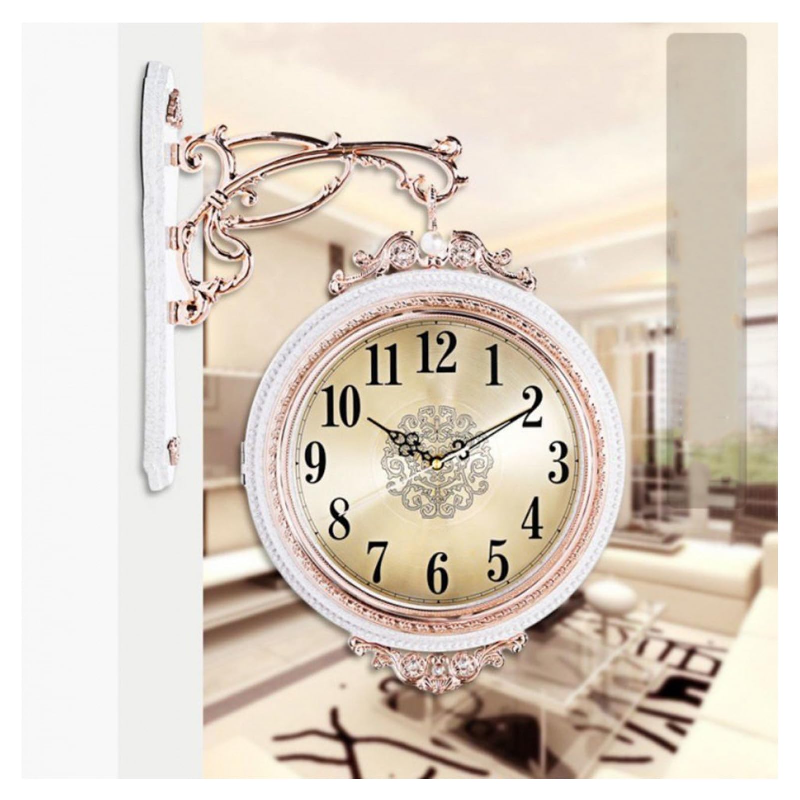Horloge double face sans tic-tac pour lire l'heure sans aucun bruit