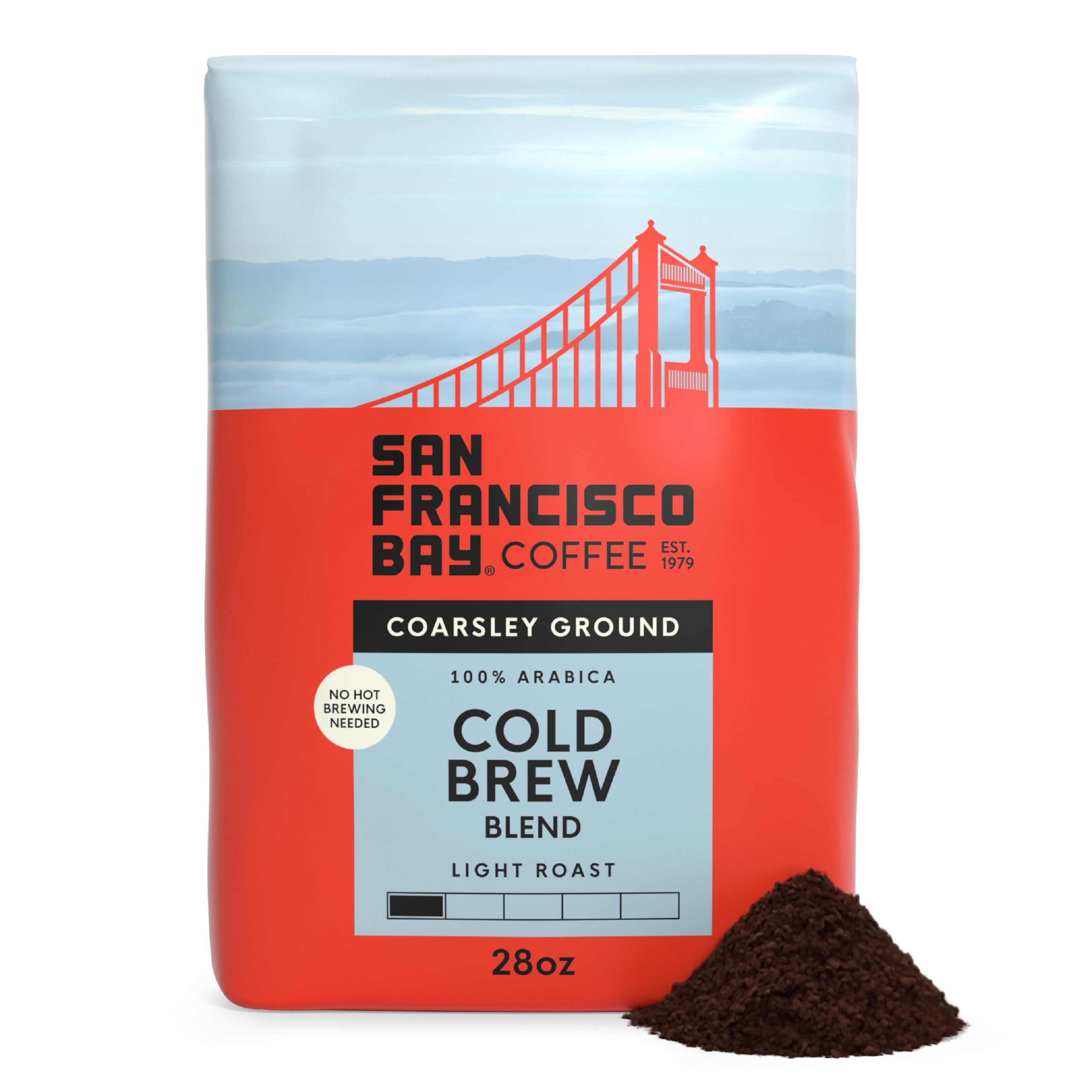 San Francisco Bay Café molido, infusión fría (bolsa de 28 onzas), tostado ligero