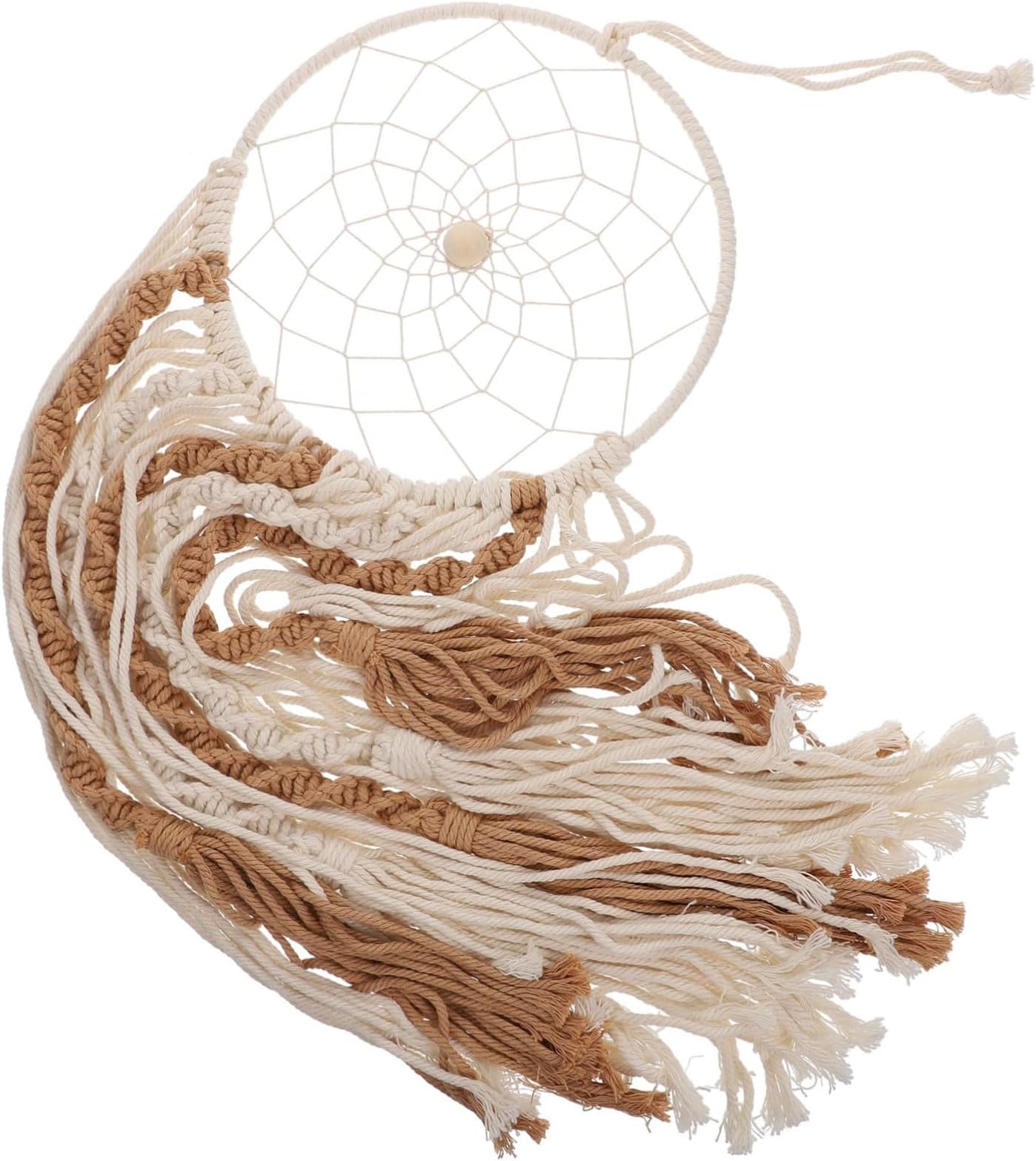 Levemolo 1pc Dreamcatcher Cotton Dream Catcher Macrame Home Decor Macrame Woven Wall Hanging Bohemian Dream Catcher Vintage Decor for Home Hanging Adornment Accessories Large Cotton Thread