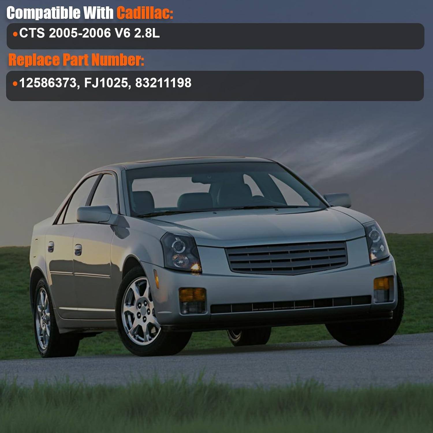 2005-2006 6Pcs Fuel Injectors Compatible for Cadillac CTS 2005 2006 2.8L V6 Replace 12586373 FJ1025 83211198