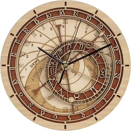 Wall Clock Vintage Creative Living Room Wall Watch Quartz 12 Constellation Reloj Cocina Home Decor (Color 40CM, Size Other)