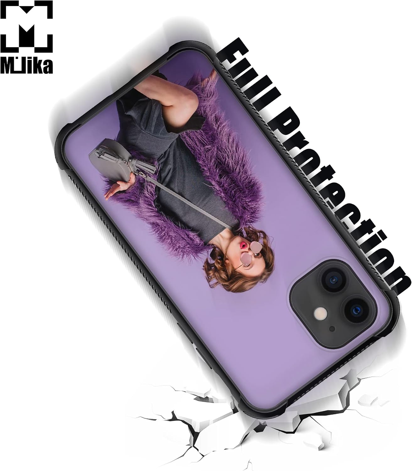 Personalized Custom Phone Case for Apple iPhone 12/12 Pro - Design Your Own Customized Custom Picture Photo Case Make Your Own Case Black