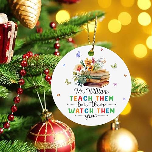 Vista 22 de Adorno de Navidad de robot personalizado, recuerdo de ciencia robótica personalizado, decoración de árbol de Navidad, nuevo regalo para niños