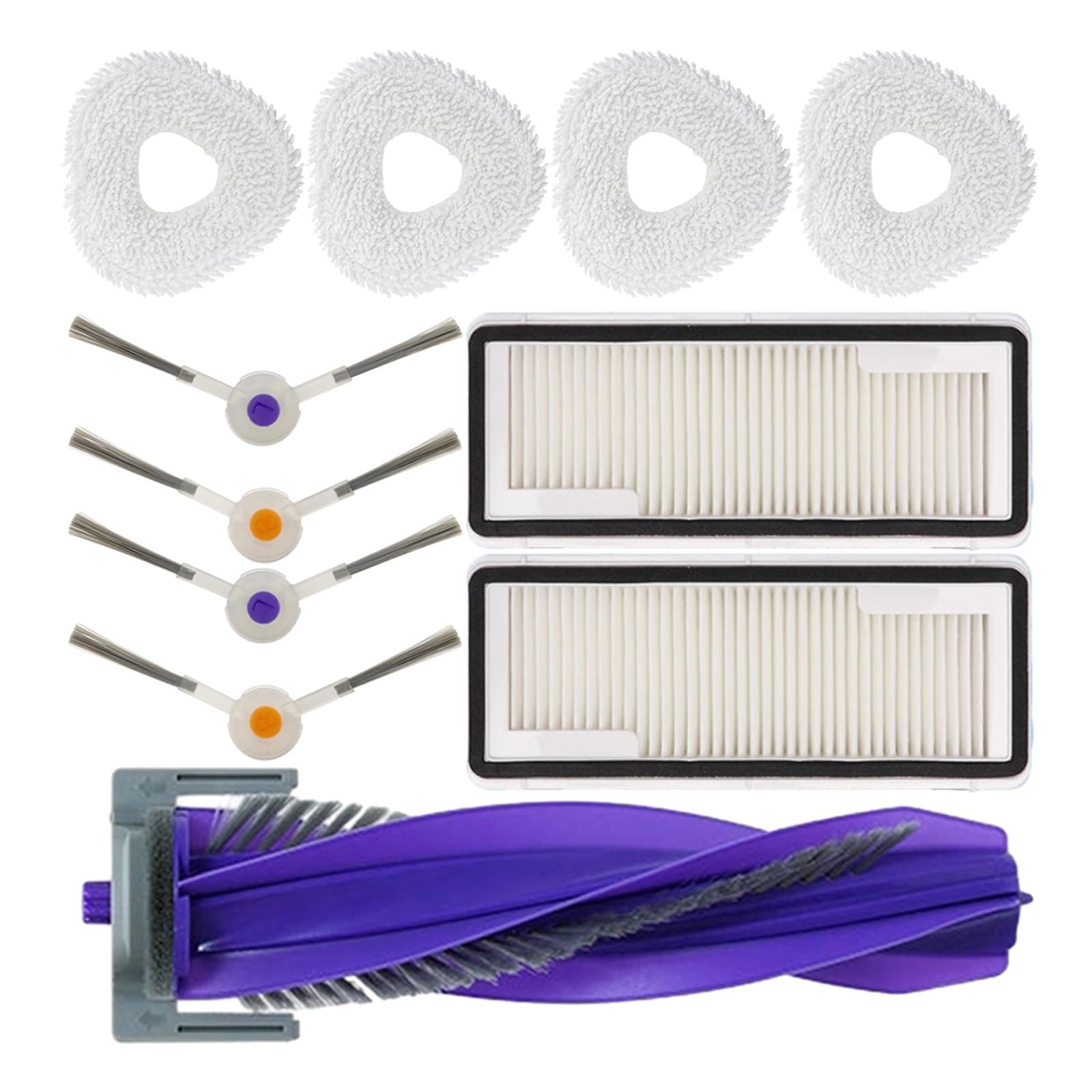 11Pcs Parti Robot, Compatibile con Narwal, J4 J4-Lite Spazzola Panni Mop
