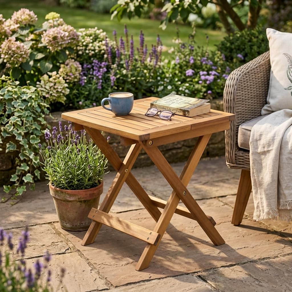 Akazienholz Gartenklapptisch 38 cm