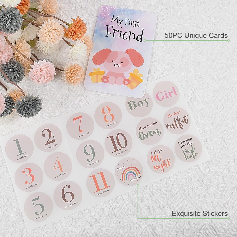 HAGOT 50 Baby Milestone Cards in Gift Box - Image 2