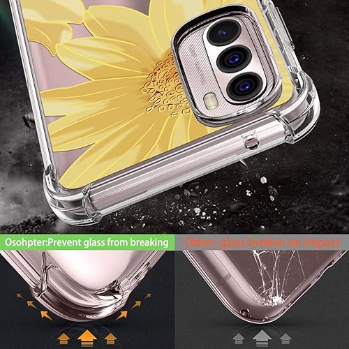 Miniatura 3 de Osophter Funda para Moto G Stylus 2022, transparente, esquinas reforzadas de poliuretano termoplástico (TPU), absorción de golpes, flexible para