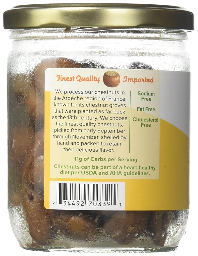 Castañas Enteras Tostadas La Forestière, Snack Listo para Comer, Vegano, Sin OGM, Sin Gluten, Producto de Francia, Paquete de 2 (7.4 oz) miniatura 4