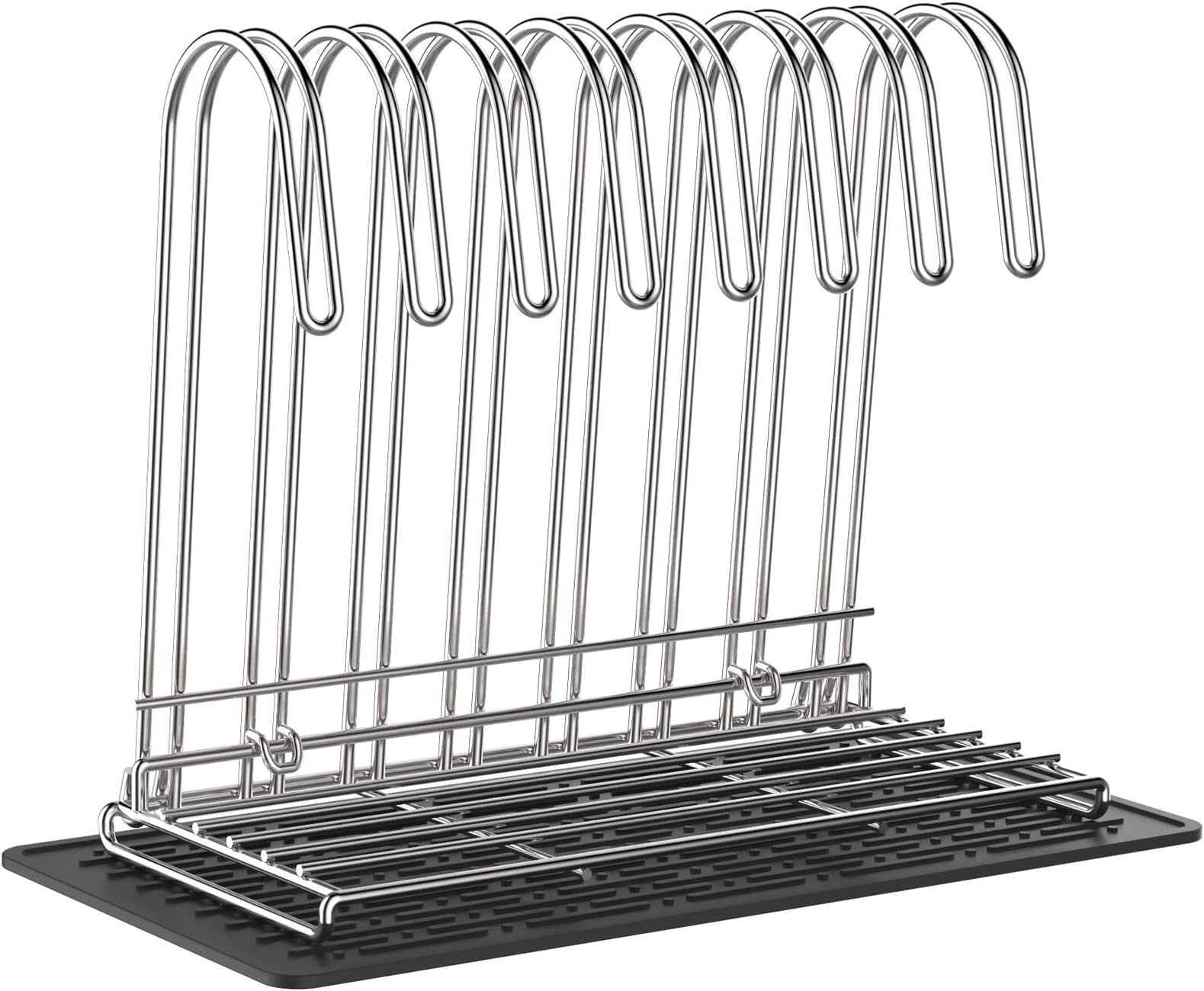 IDEATECH Reusable Bag Rack with Cup Drying Mat,Plastic Bag Dryer Rack Dish Drying,Collapsible Kitchen Counter Storage Organizer Sponge Holder,Dryer Rack for Silicone Storage Bag,Kitchen Must Have