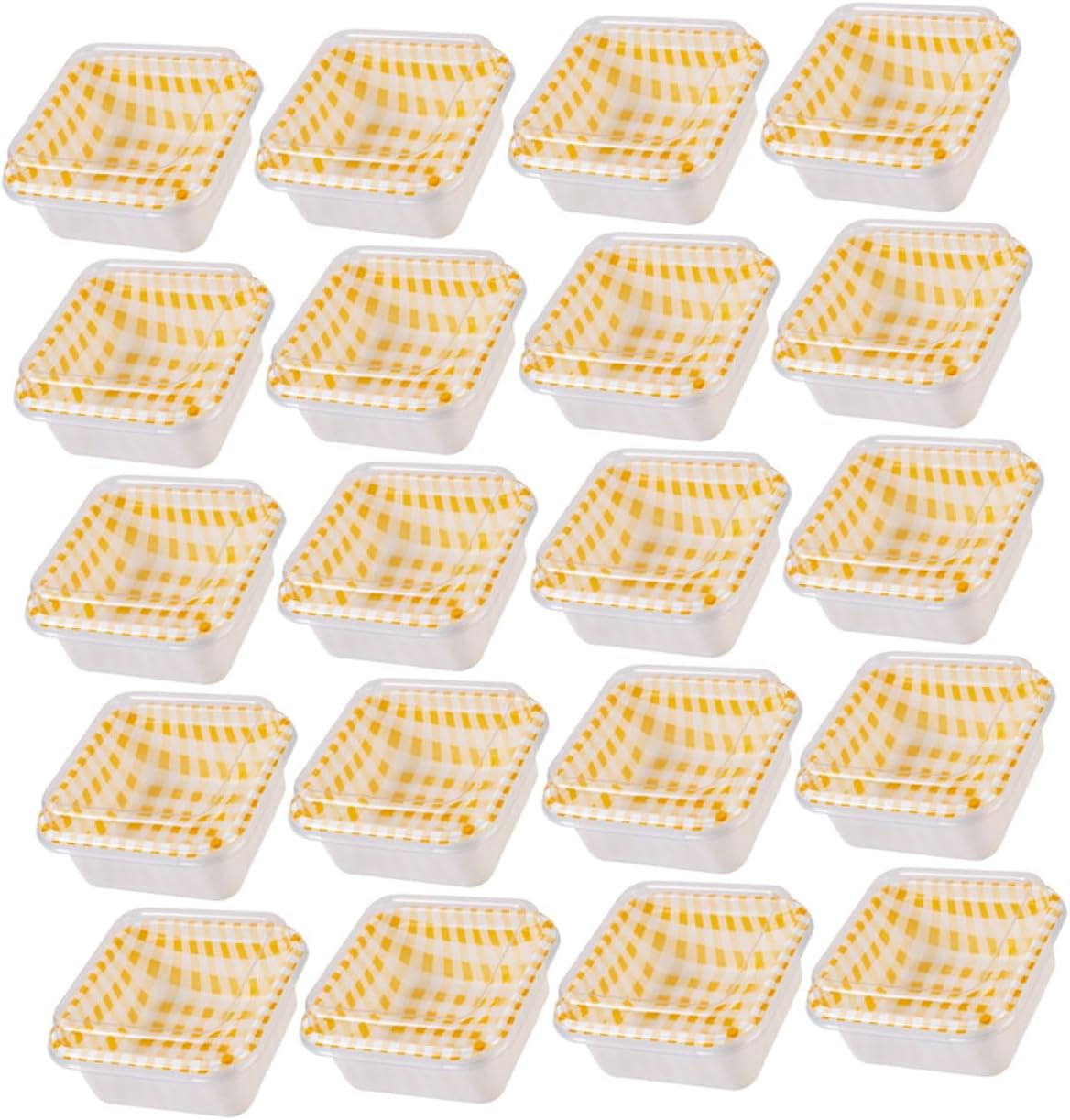 Hemoton 50pcs Orange Tiramisu Pattern Small Cookie Boxes with Lids Compact Treat Containers for Home Bakery Supplies and Christmas Party Cake Holders