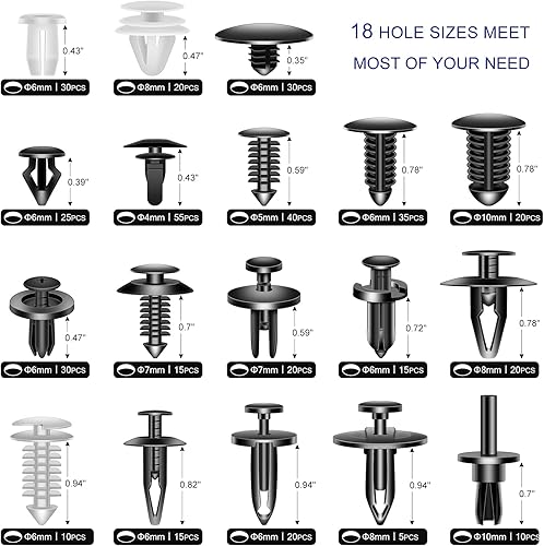 Miniatura 3 de Paquete de 456 herramientas de extracción de molduras, kit de herramientas de ajuste de audio para puerta de panel de automóvil, juego de