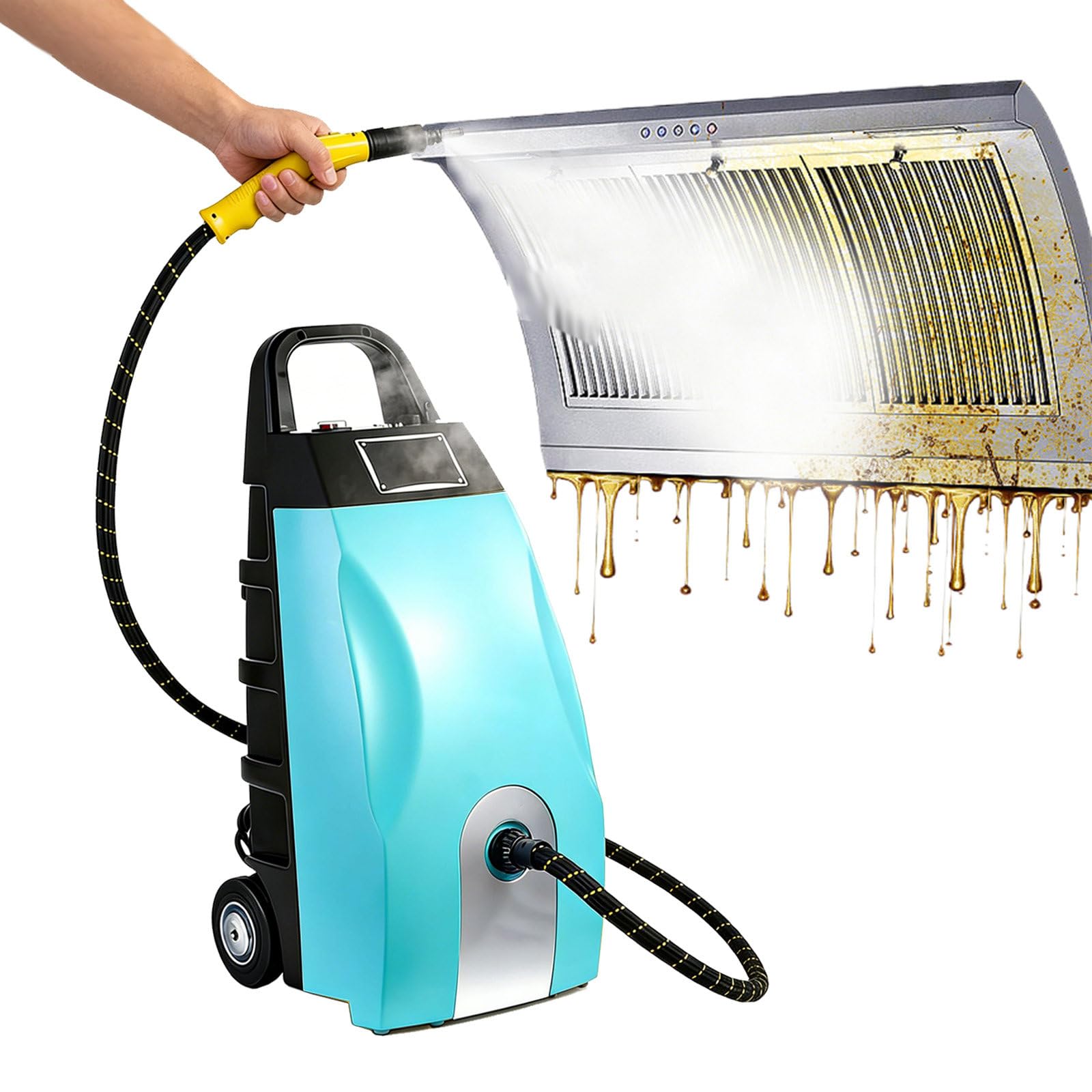 AETEREOS Commercial Steam Cleaner 3000W Heavy Duty - 3.5L Tank, 110°C High Temp Blue