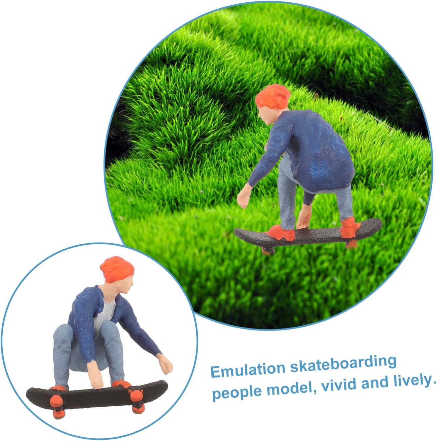 EXCEART Mini People Figurines Mini Trains Architectural 1:64 Scale People Tiny Model Painted Figures Figure Layout