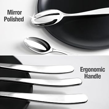 18/10 Silverware Set for 6, 30 Piece Stainless Steel Flatware Cutlery Set