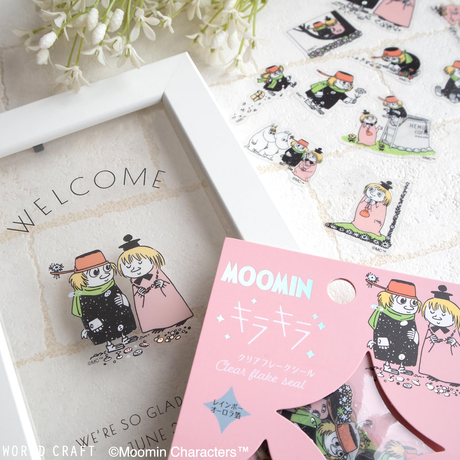Amazon | ワールドクラフト シール ムーミン キラキラフレークシール