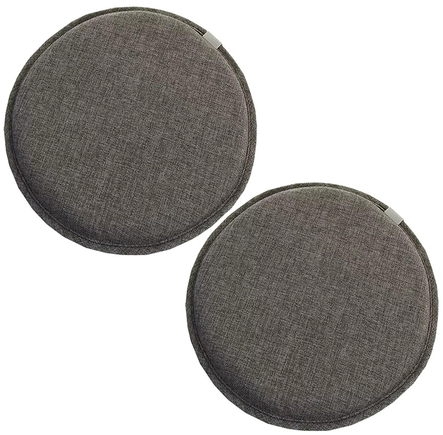 Round Stool Cushions with Ties Set of 2 Kitchen Bar Seat Cushions 15.7-inch (40cm) Soft Cushions for Dining Chairs Non-Slip Stylish Comfort (Color: 3)
