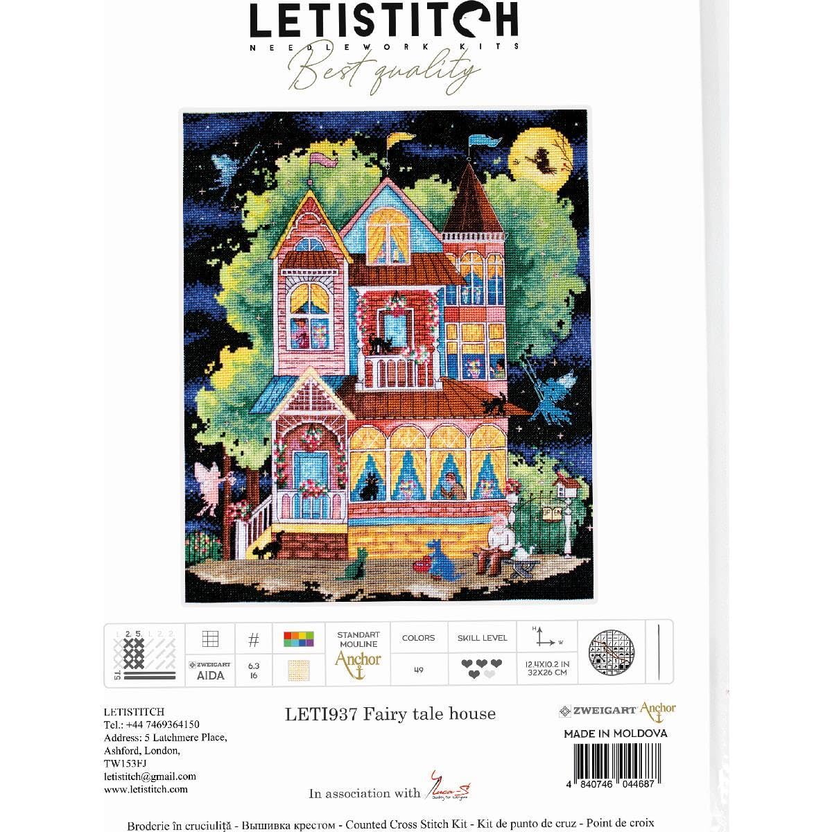 Lucas LetiStitch LETI937 - Kit per ricamo a punto croce, motivo: casa delle fiabe | embroidery by Marussia