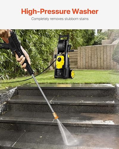 Miniatura 2 de VEVOR Lavadora a presión eléctrica, 2000 PSI, máx. 1.76 GPM Lavadora a presión con manguera de 30 pies, 5 boquillas de conexión rápida, cañón de