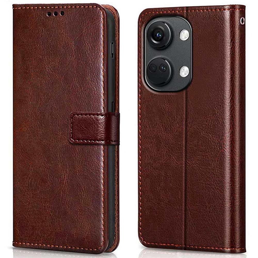 WOW IMAGINE Shock Proof Flip Cover Back Case Cover for 1+ OnePlus Nord 3 5G (Flexible | Leather Finish | Card Pockets Wallet & Stand | Chestnut Brown) (B0CB6P619V) Amazon Price History, Amazon Price Tracker
