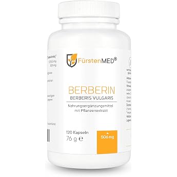 F rstenMED Berberine Capsules 506 mg - High Dose and Consisting of Pure Berberis Vulgaris Root Extract - Vegan & No Additives