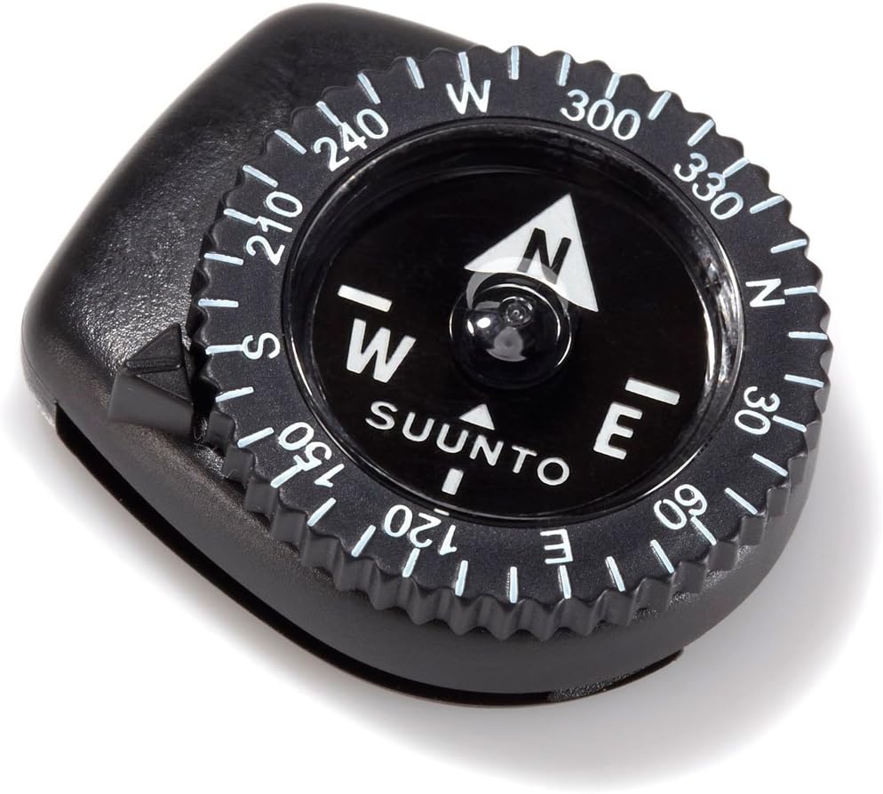 SUUNTO Clipper Compass, Micro Compass Attaches to Strap, Sleeve or Map Edge