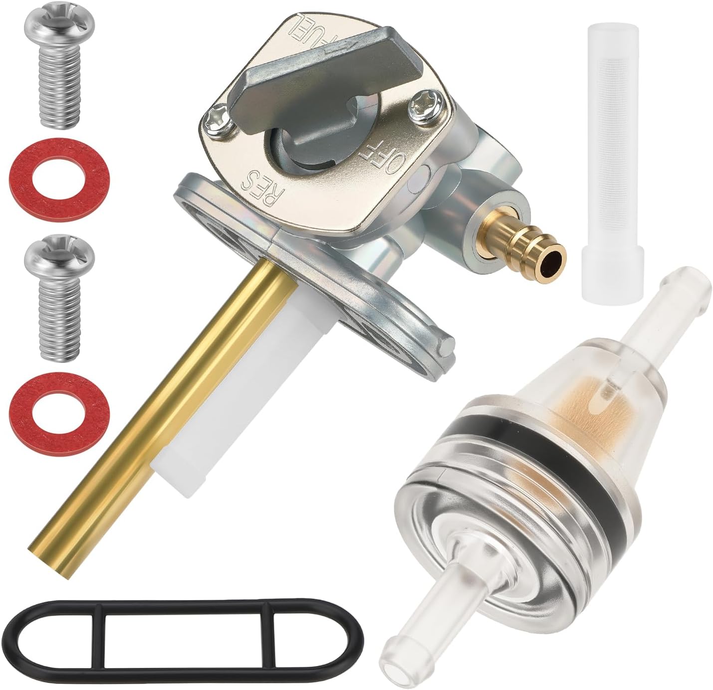 JAVIK Fuel Valve Petcock Kit For Yamaha Grizzly Raptor Badger Champ 50 80 100 TY350 1985-2008 O.E.M# 55X-24500-02-00