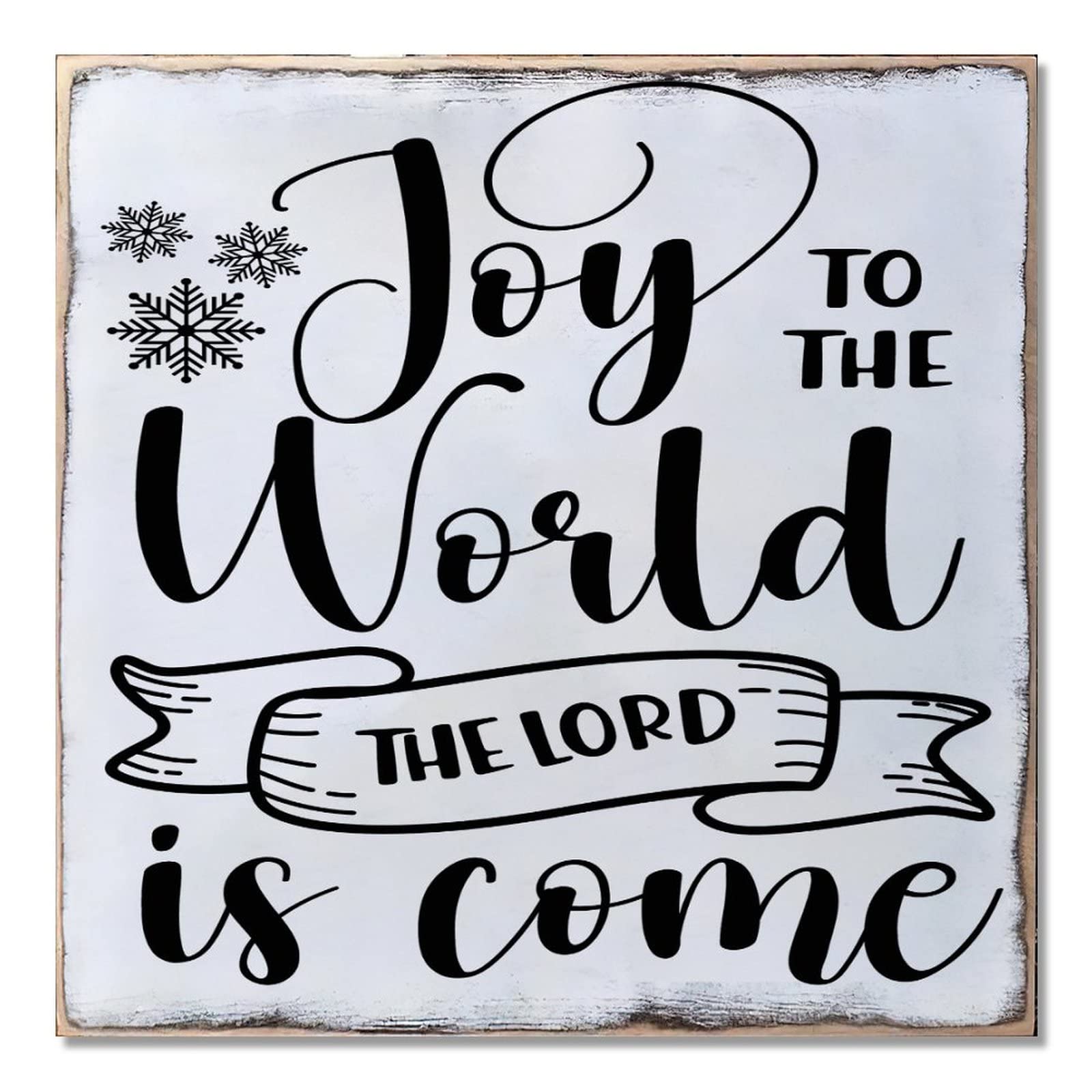Panneau de bienvenue Merry Christmas en bois suspension murale 40cm