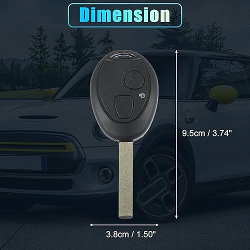 Miniatura 6 de X AUTOHAUX 315MHz PCF7931AS - Llavero remoto de entrada sin llave de proximidad inteligente de repuesto para Mini Cooper 2002-2005 para Mini ZT