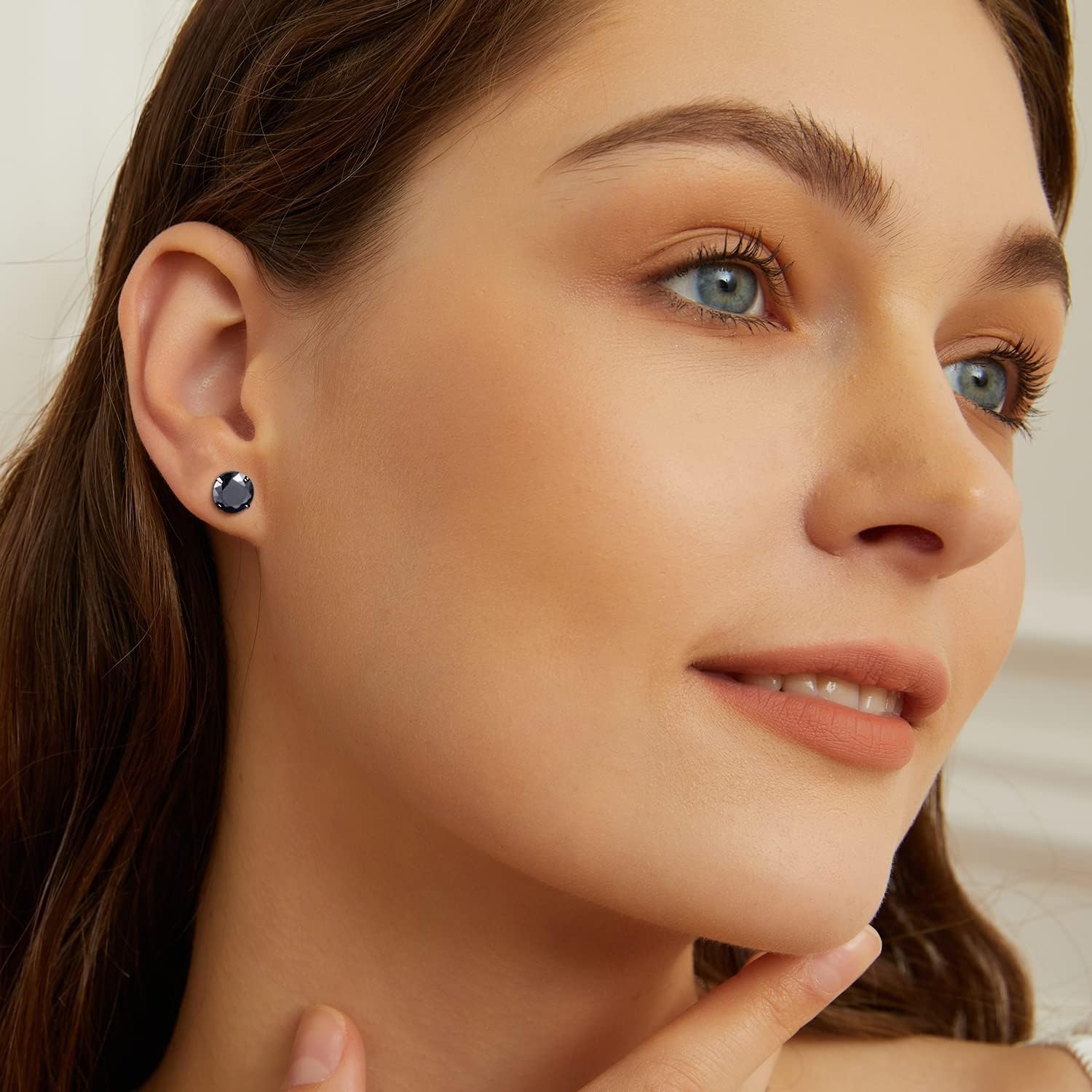 VOLUKA Cubic Zirconia Stainless Steel Screw Earrings - Titanium Screw Back Earrings 20G Pure Titanium Earpost - Hypoallergenic for Women Men Trendy Cartilage Stud Earrings - Image 2