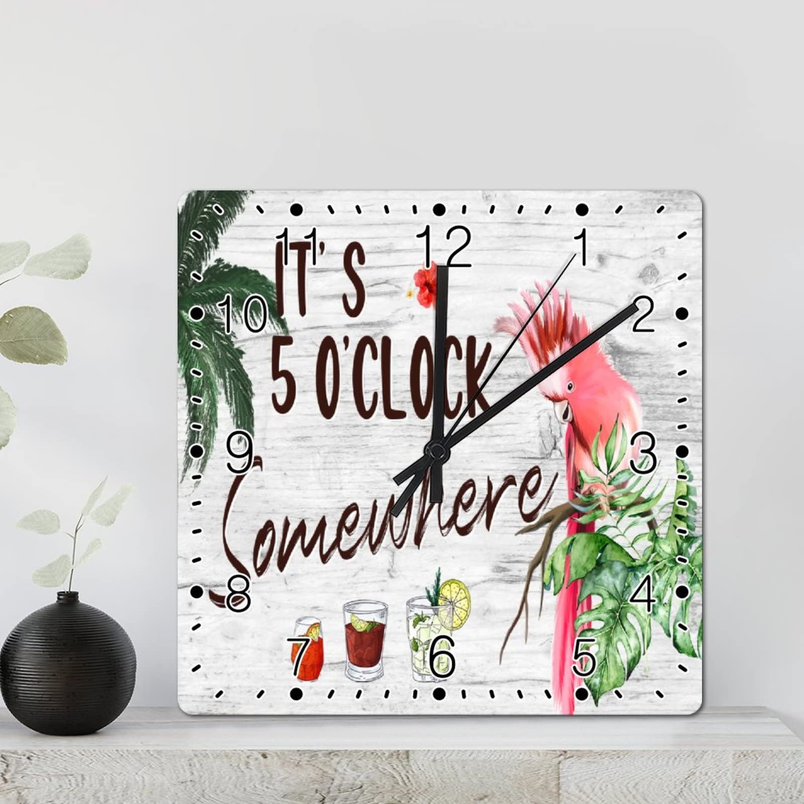 Horloge murale perroquet amusante, idée cadeau déco pour un bar