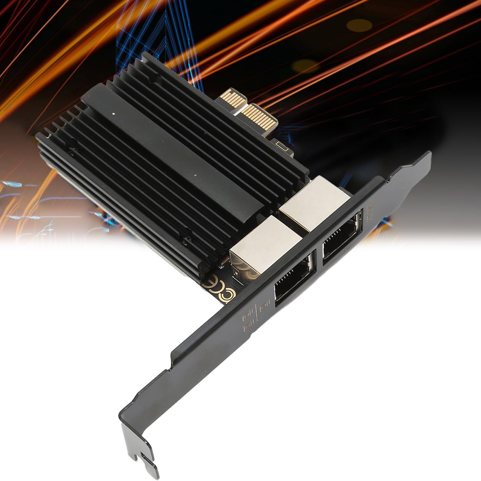 Carte Réseau PCIe 2,5 G, Carte Ethernet Gigabit Double Port à Puce I226 V avec Support à Profil Bas, pour Serveur, Ordinateur de Bureau, Ordinateur Portable de Jeu, Gagne